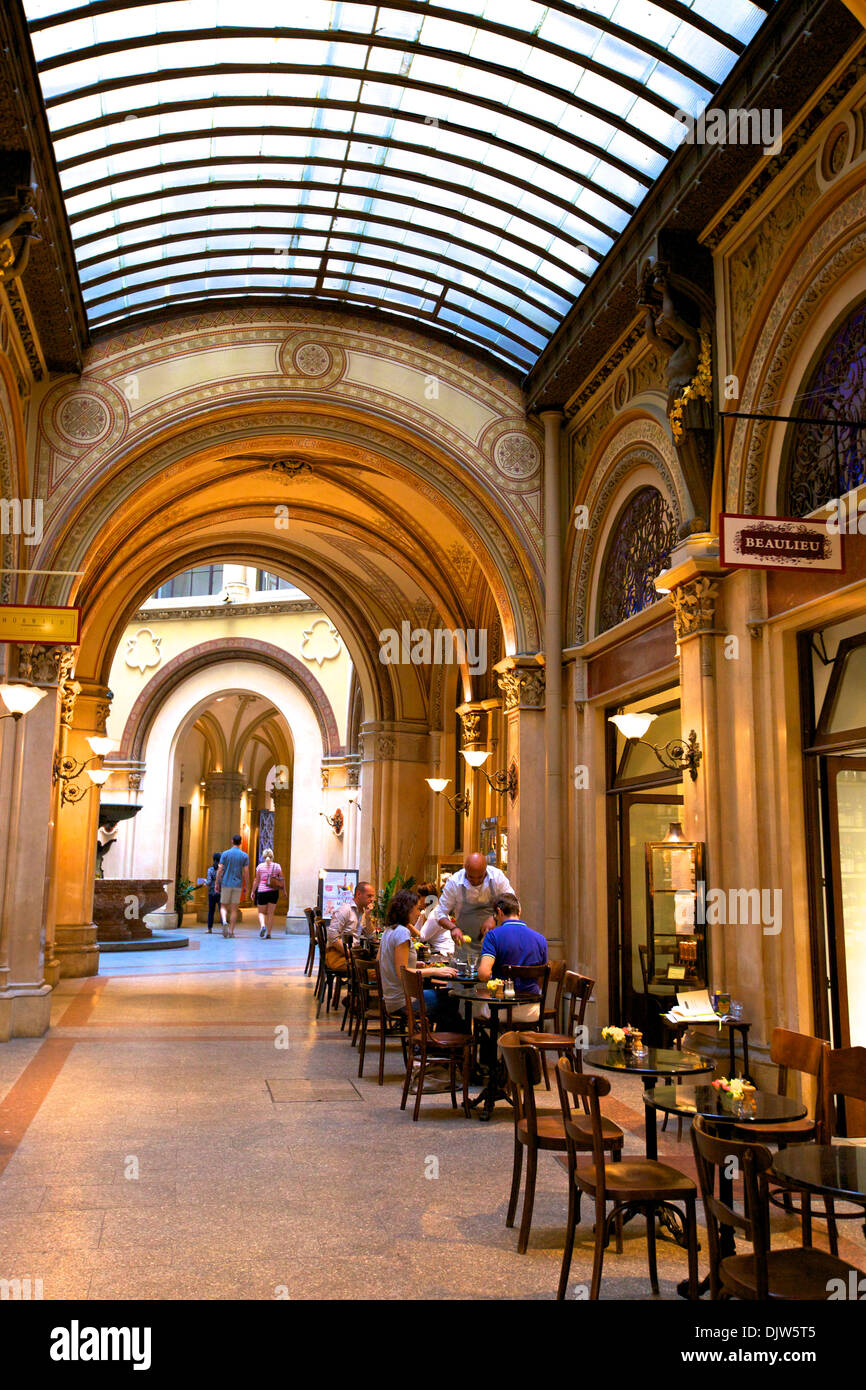 Cafe in Freyung Passage, Wien, Österreich, Mitteleuropa Stockfoto