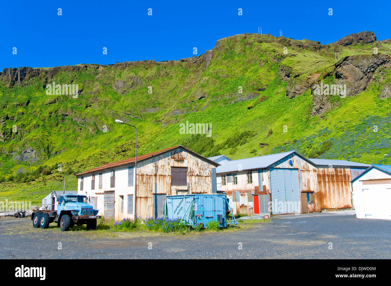 Häuser, Vik, Island Stockfoto