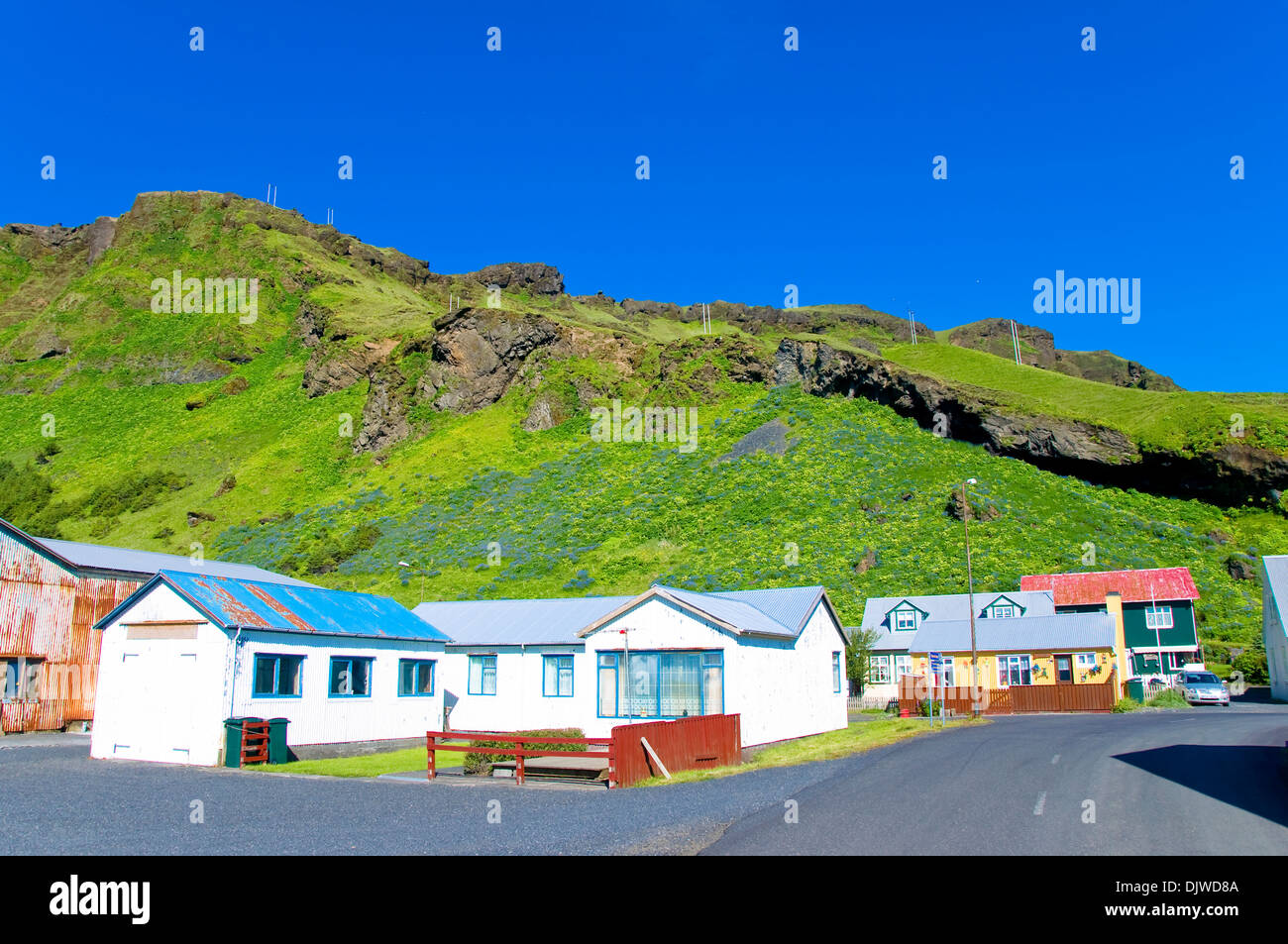 Häuser, Vik, Island Stockfoto