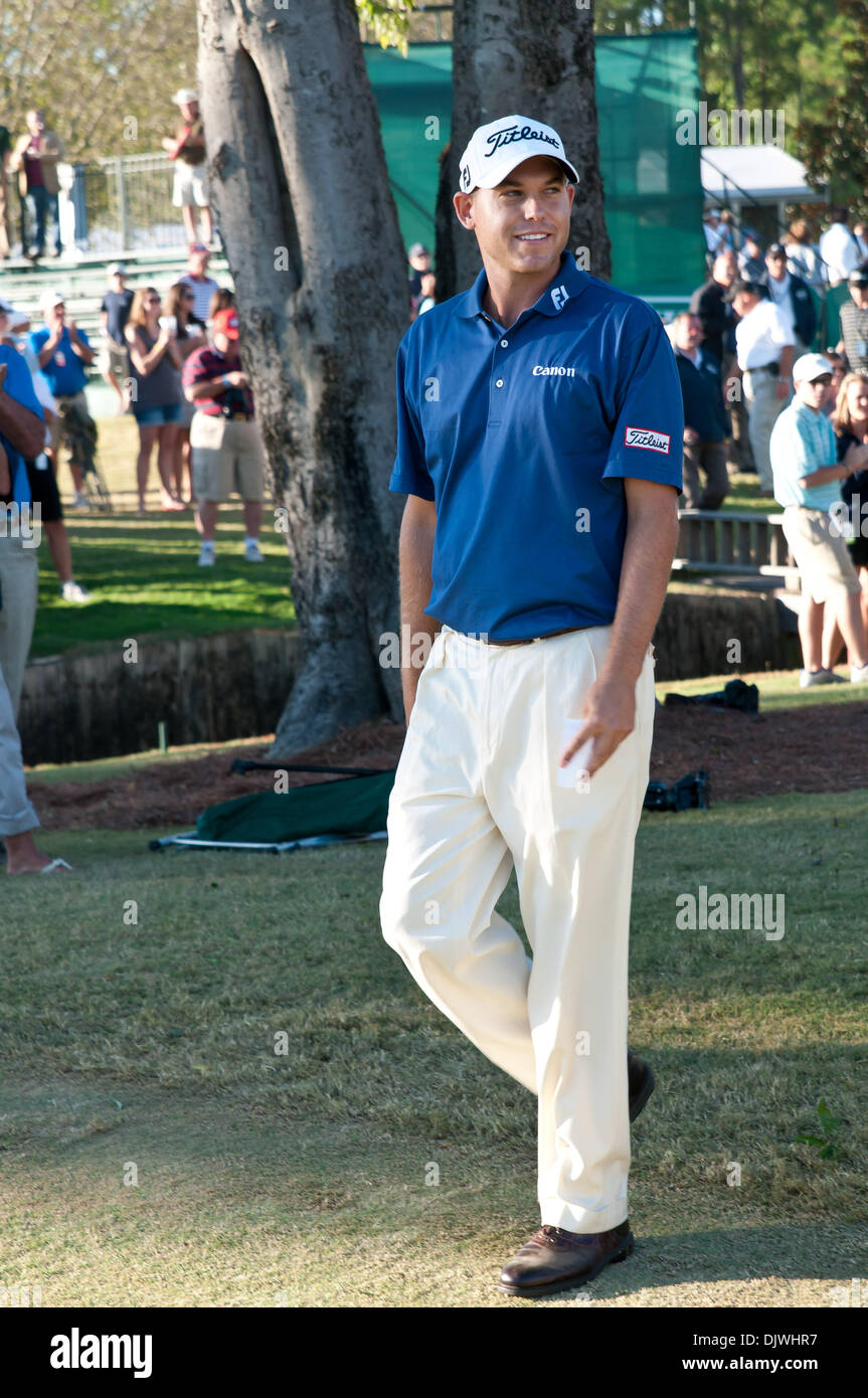 4. Oktober 2010 - Madison, Mississippi, Vereinigte Staaten von Amerika - Bill Haas ist alles Lächeln nach dem Gewinn der Viking Classic. (Kredit-Bild: © Joseph Bellamy/Southcreek Global/ZUMApress.com) Stockfoto