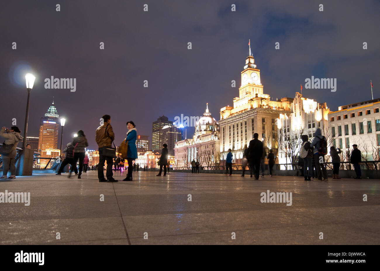 HSBC-Gebäude und Zollhaus und China Bank of Communications Gebäude am Bund im Zentrum von Shanghai, China Stockfoto