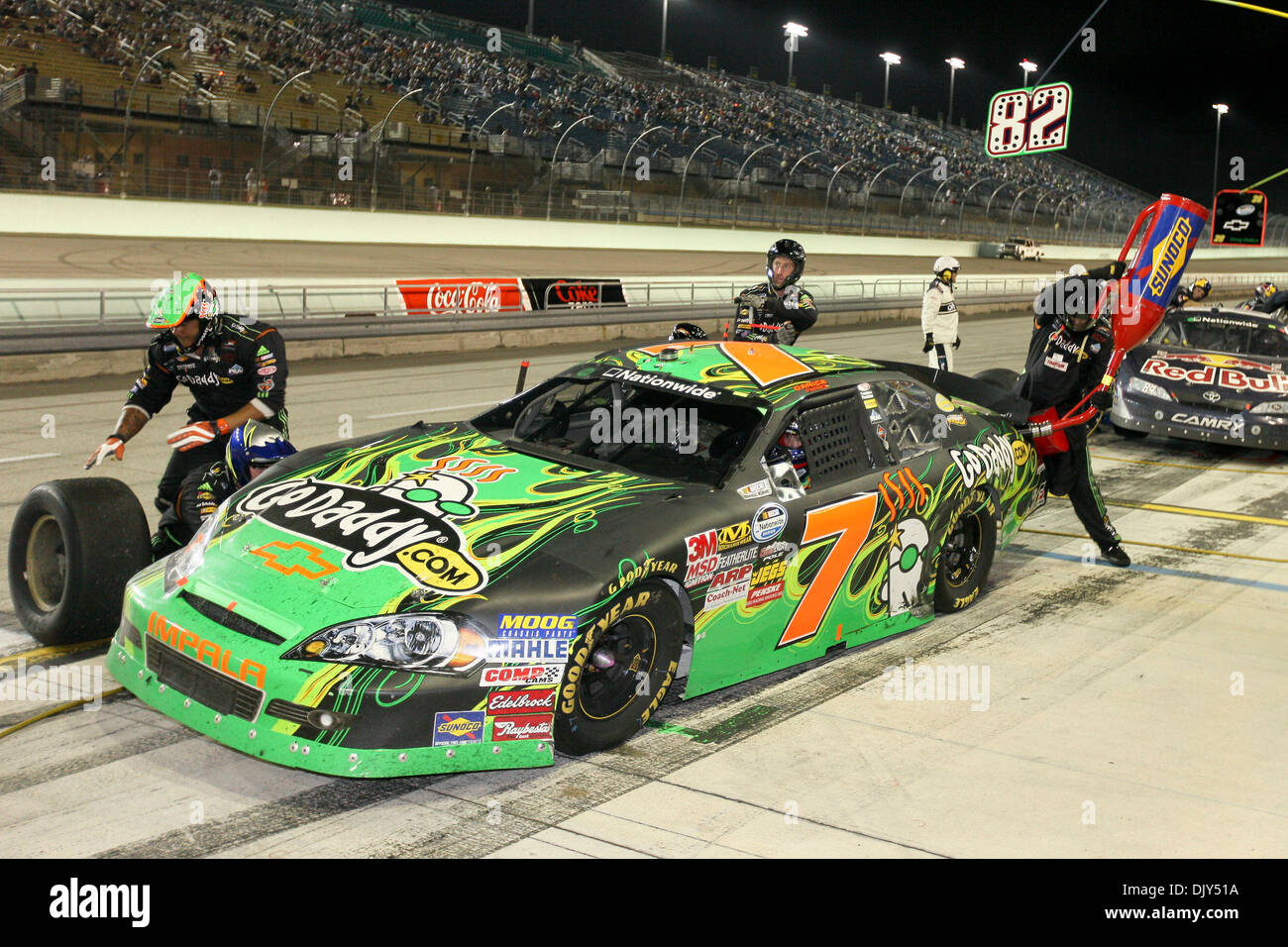 20. November 2010 Gruben - Homestead, Florida, Vereinigte Staaten von Amerika - Danica Patrick während NASCAR Nationwide Serie Ford 300 bei Homestead-Miami Speedway in Homestead, Florida. (Kredit-Bild: © Ben Hicks/Southcreek Global/ZUMAPRESS.com) Stockfoto