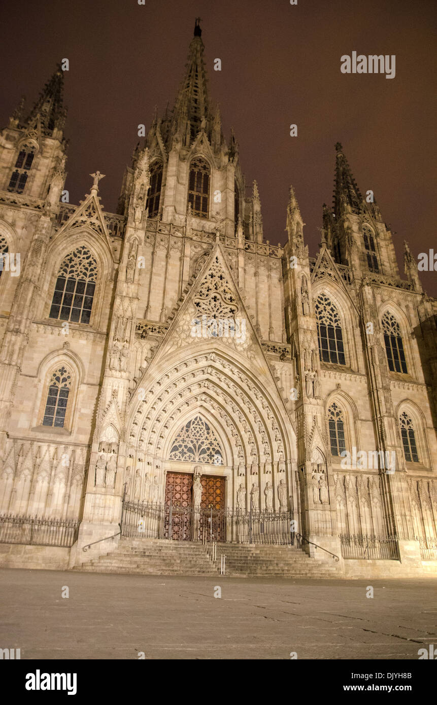 Le Seu Kathedrale, Barri Gòtic, Barcelona Stockfoto