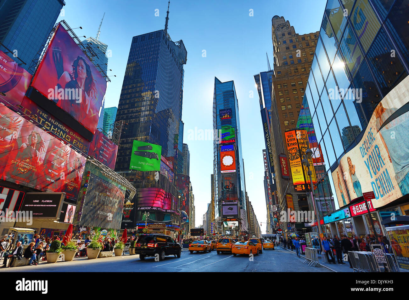 Gebäude am Times Square, New York. Amerika Stockfoto