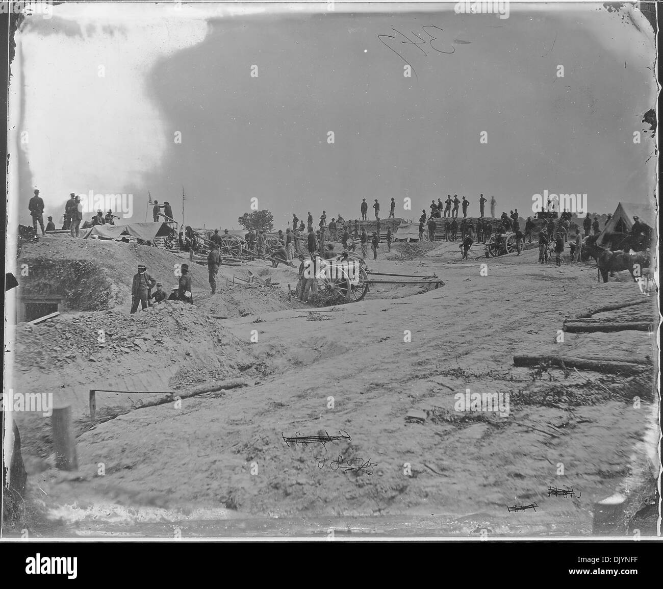 Batterie in Fort 524766 Stockfoto