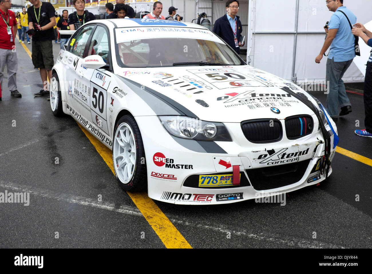 Vorbereitung für CTM touring Cup Rennen in Macau Grand Prix BMW Stockfoto