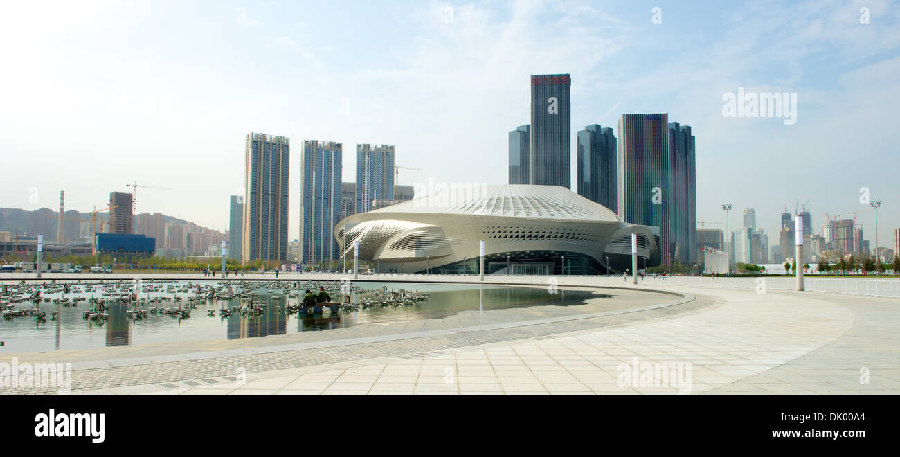Moderne futuristische Gebäude in Dalian China Stockfoto