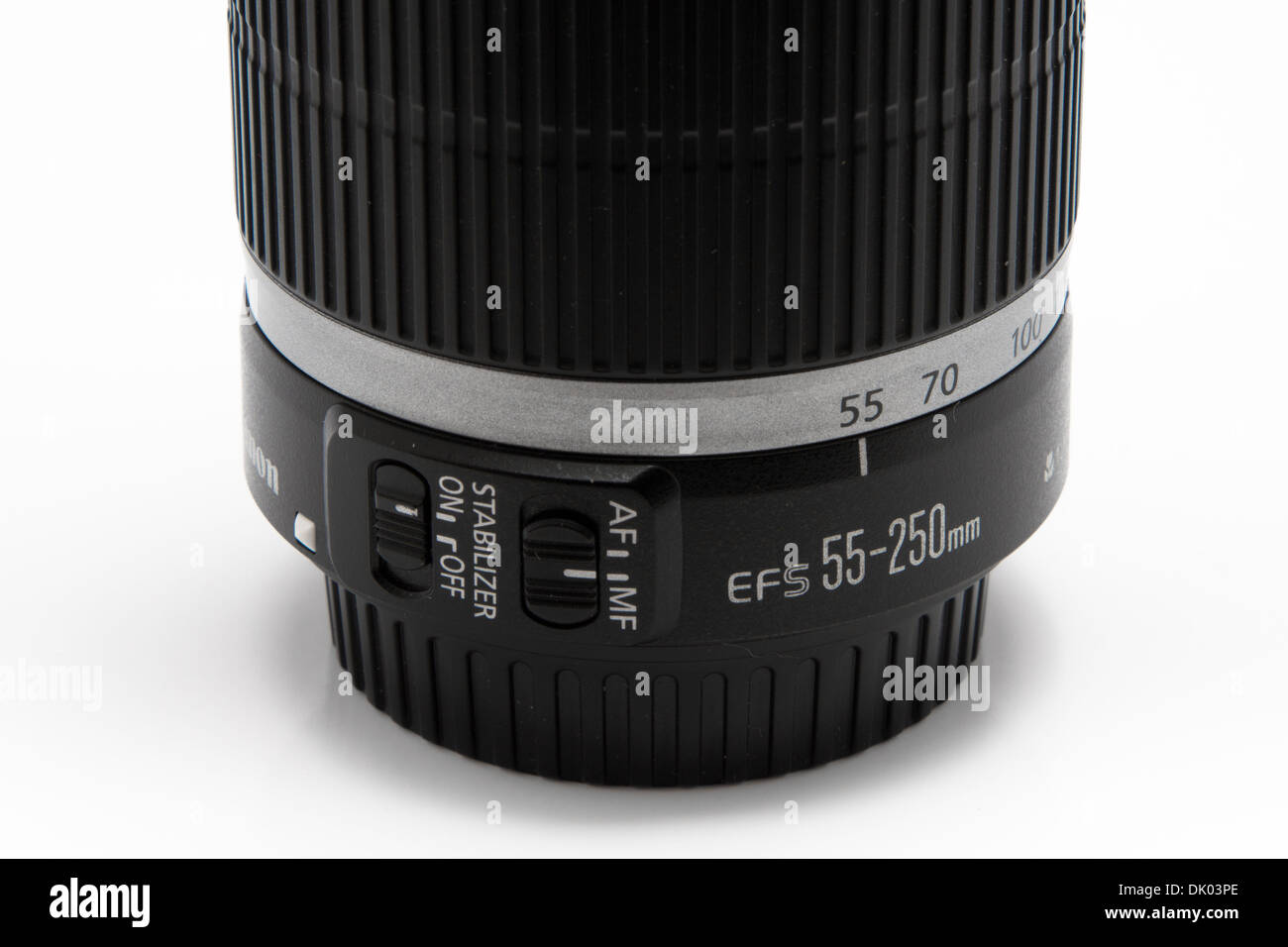 Canon EF-S 55-250mm Zoom-Objektiv Stockfoto