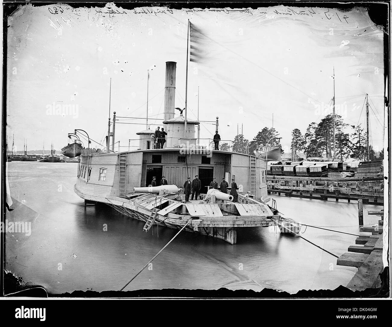 Fähre nach Kanonenboot, Pamunkey Fluß, VA., 1864-65 524831 verändert Stockfoto