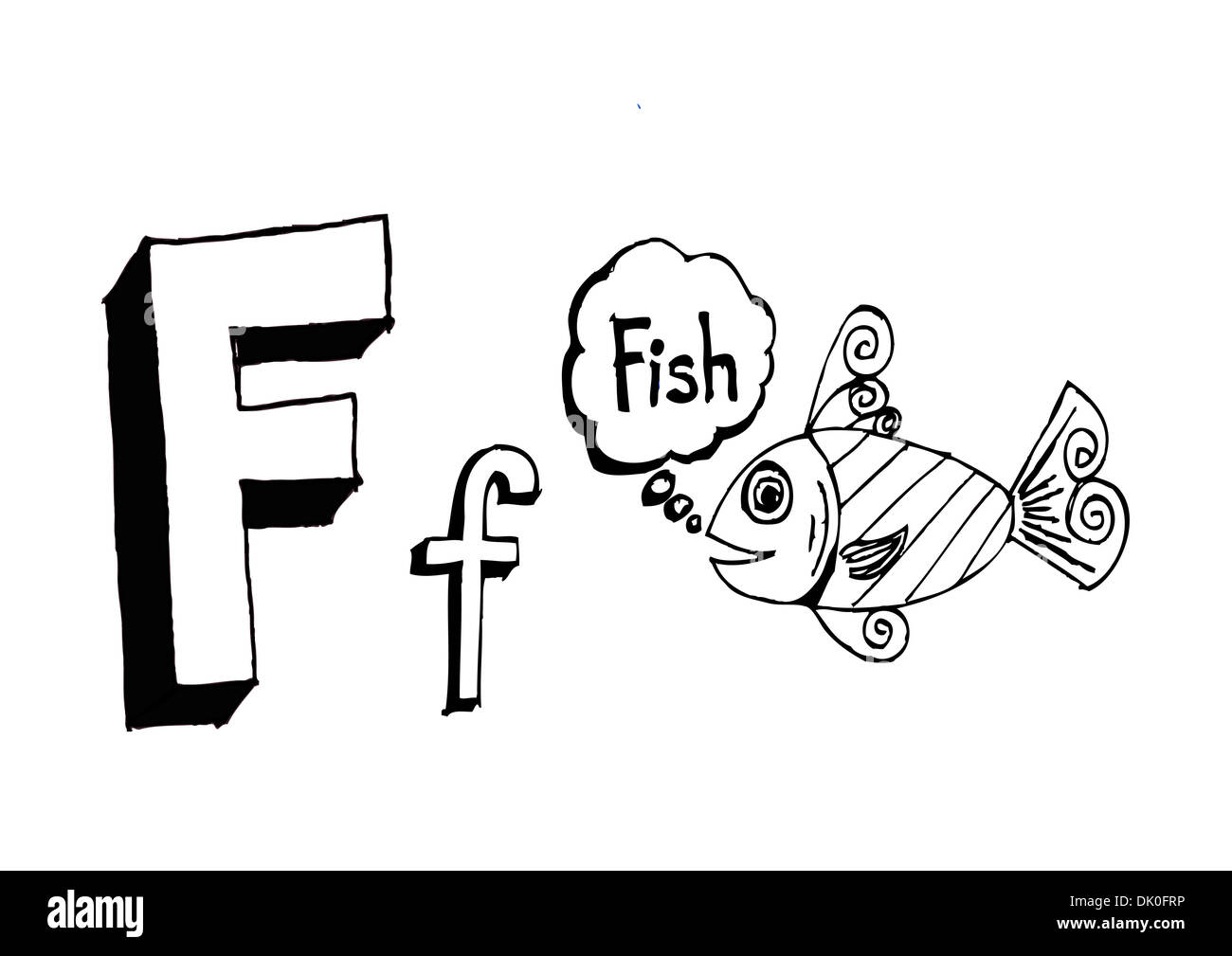 Ein b c d e f g h ich j k l m n o p Q R s t u v w x y Z Cartoon Textschrift Hand Zeichnung Vektor Buchstaben Stockfoto