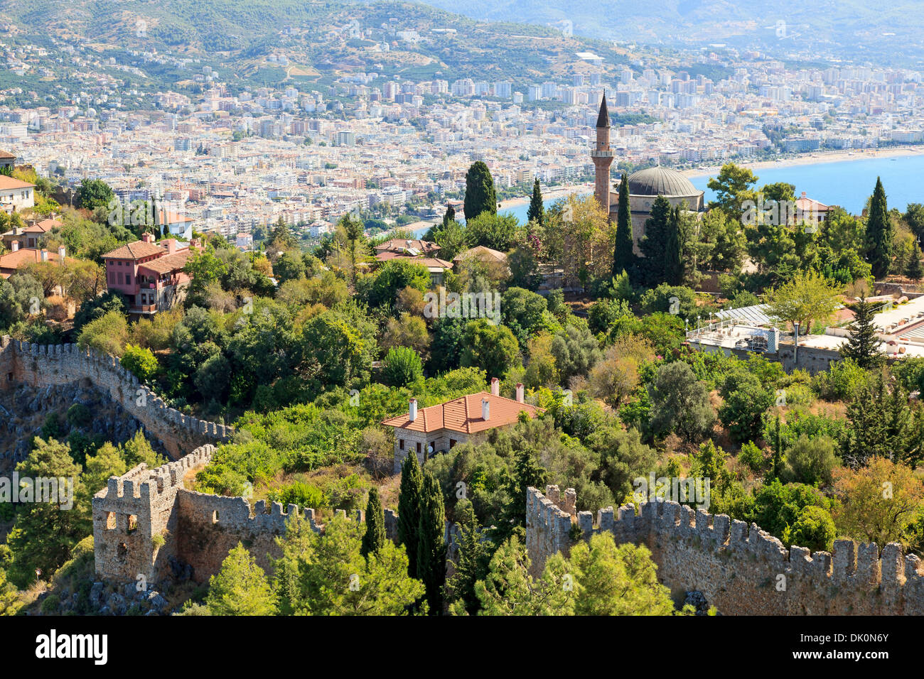 Turkei. Ruinen der osmanischen Festung in Alanya Stockfoto