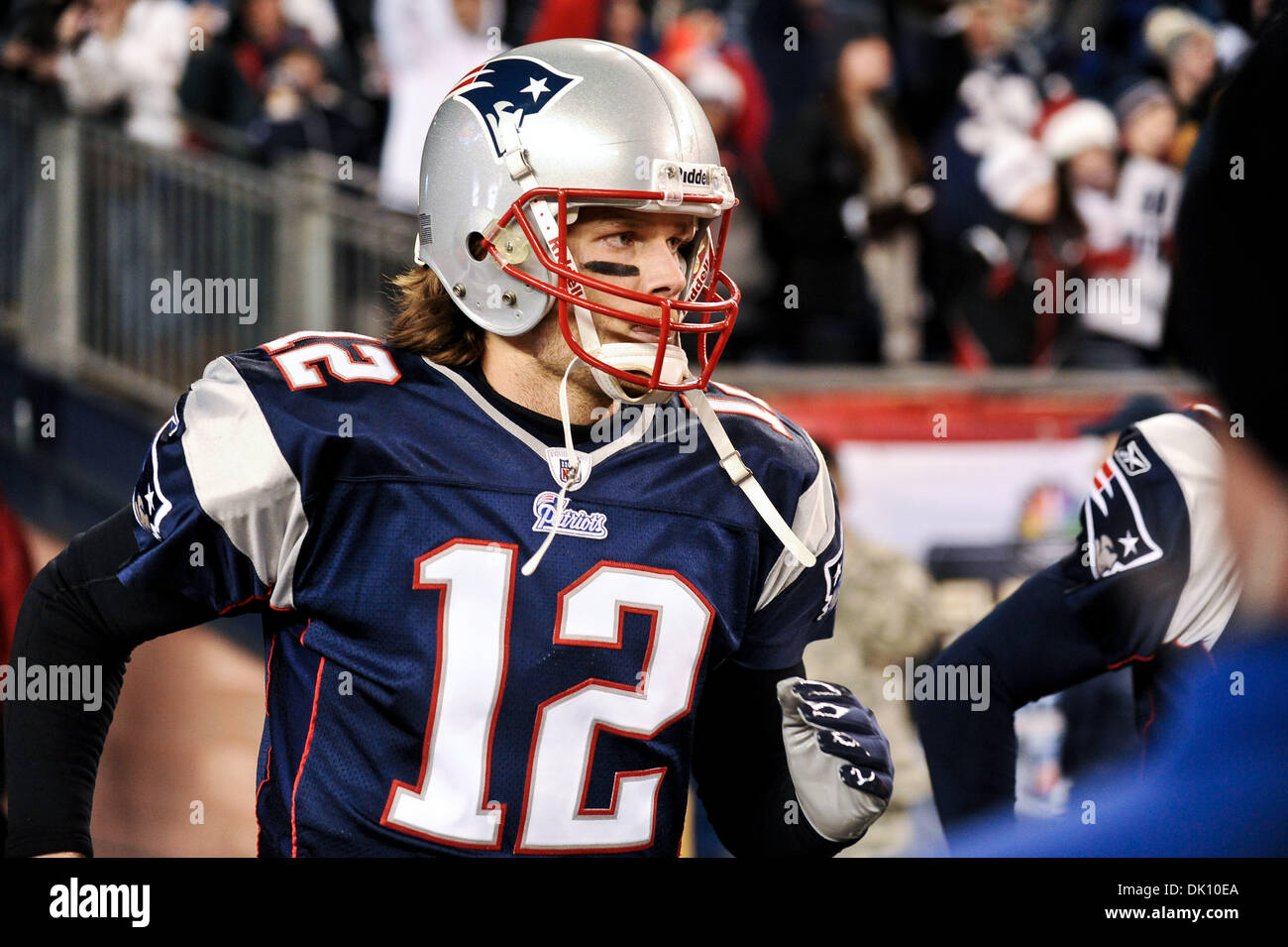 19. Dezember 2010 - Foxborough, Massachusetts, Vereinigte Staaten von Amerika - Tom Brady, New England Patriots Quarterback (Kredit-Bild: © Geoff Bolte/Southcreek Global/ZUMAPRESS.com) Stockfoto