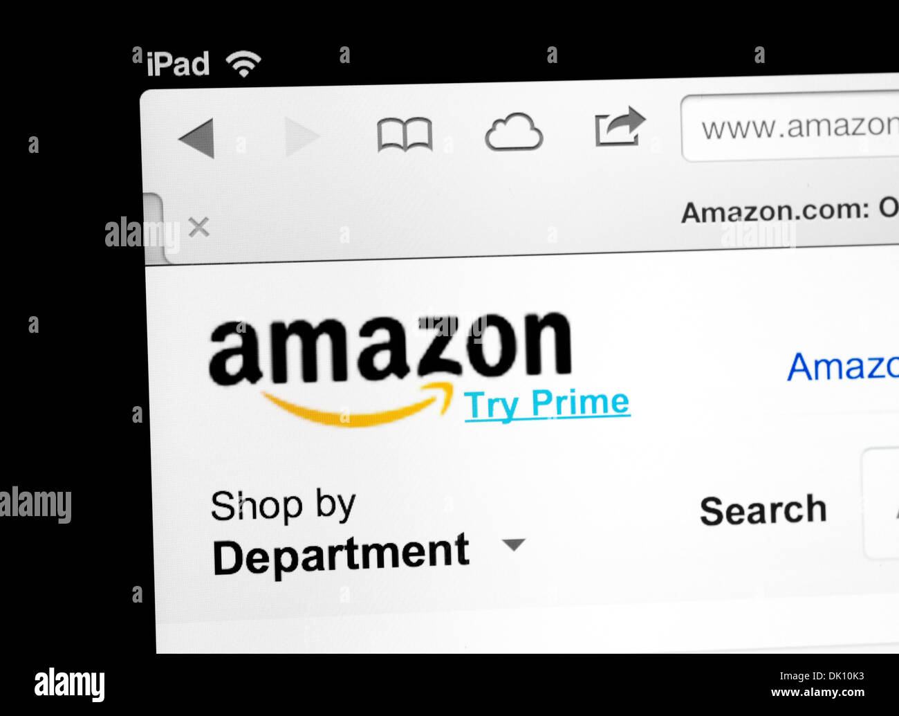 Amazon.com Webseite betrachtet auf einem iPad Stockfoto