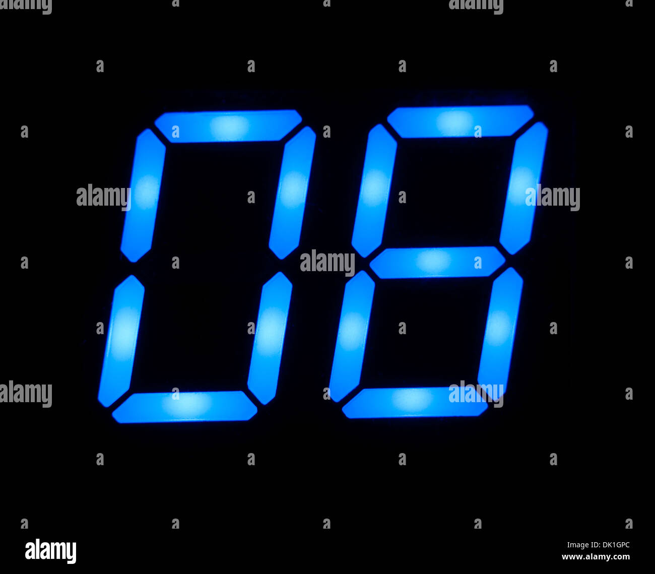 Blue digital-Nummer 8 Stockfoto