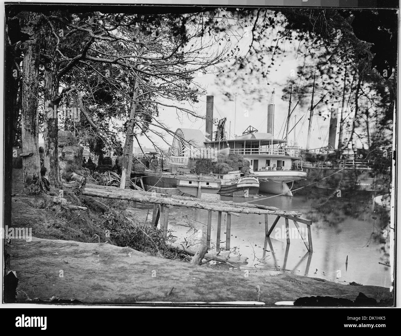 Transporte und Lastkähne auf Pamunkey River, Va 524872 Stockfoto