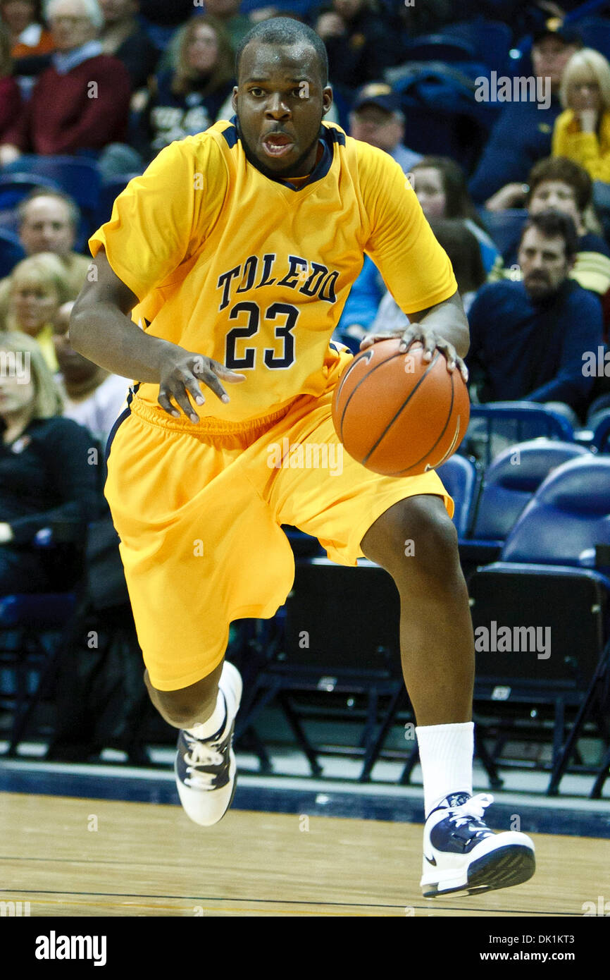 25. Januar 2011 - Toledo, Ohio, Vereinigte Staaten von Amerika - Toledo bewachen Malcolm Griffin (#23) während der Spielaktion.  Bowling Green Falcons besiegte die Toledo Rockets 70-64 in Savage Arena in Toledo, Ohio. (Kredit-Bild: © Scott Grau/Southcreek Global/ZUMAPRESS.com) Stockfoto