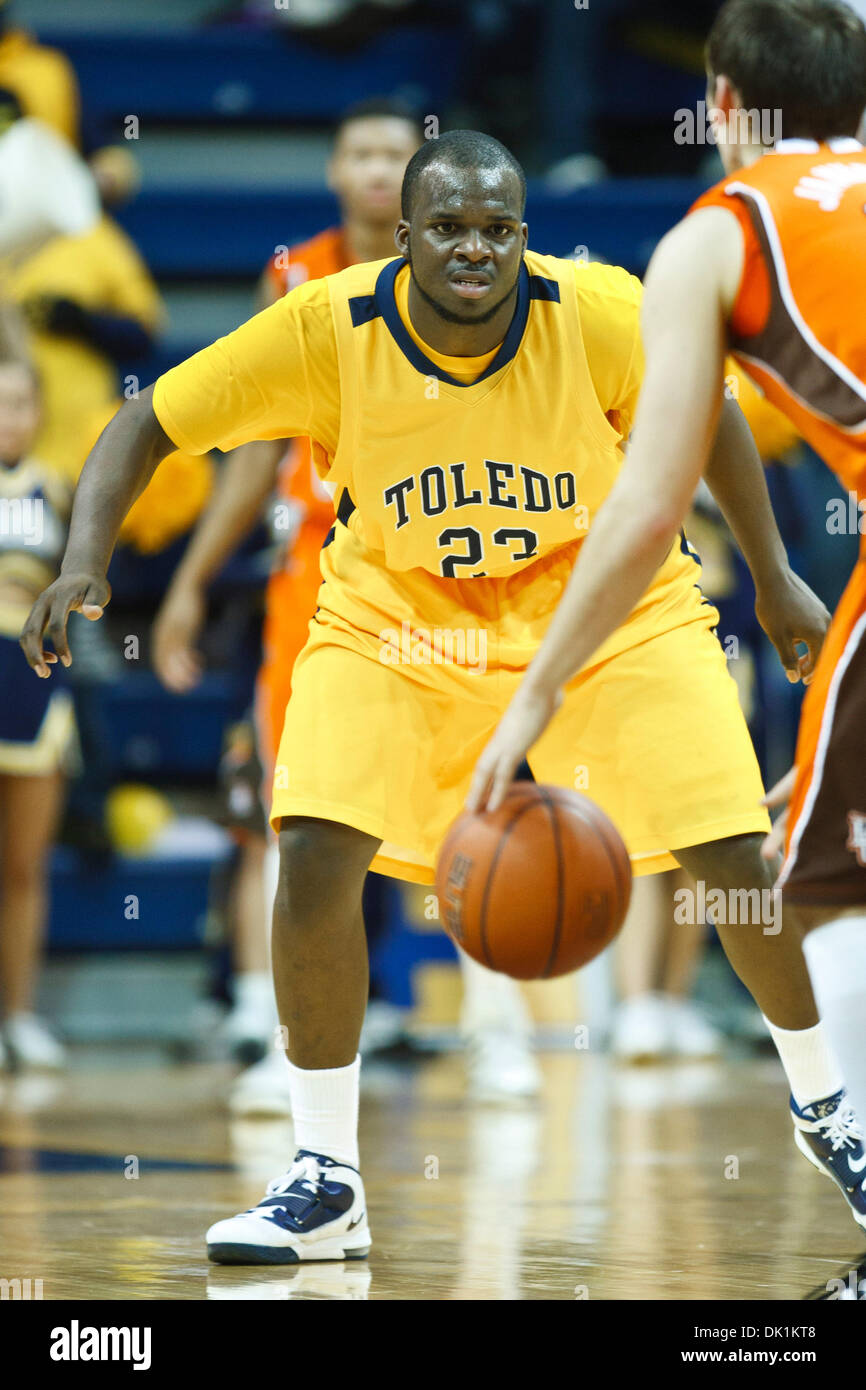 25. Januar 2011 - Toledo, Ohio, Vereinigte Staaten von Amerika - Toledo bewachen Malcolm Griffin (#23) während der Spielaktion.  Bowling Green Falcons besiegte die Toledo Rockets 70-64 in Savage Arena in Toledo, Ohio. (Kredit-Bild: © Scott Grau/Southcreek Global/ZUMAPRESS.com) Stockfoto