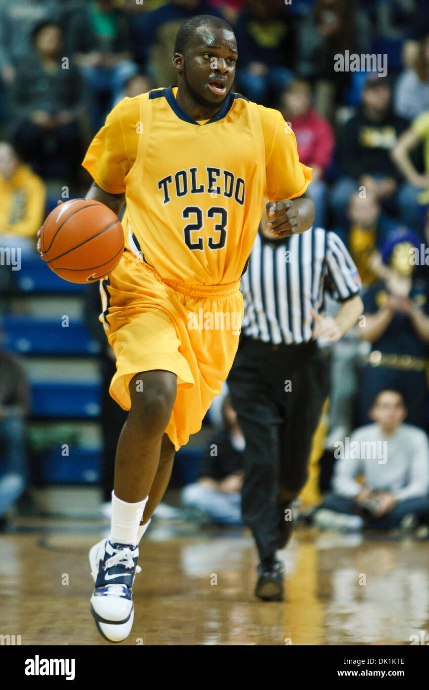 25. Januar 2011 - Toledo, Ohio, Vereinigte Staaten von Amerika - Toledo bewachen Malcolm Griffin (#23) während der Spielaktion.  Bowling Green Falcons besiegte die Toledo Rockets 70-64 in Savage Arena in Toledo, Ohio. (Kredit-Bild: © Scott Grau/Southcreek Global/ZUMAPRESS.com) Stockfoto
