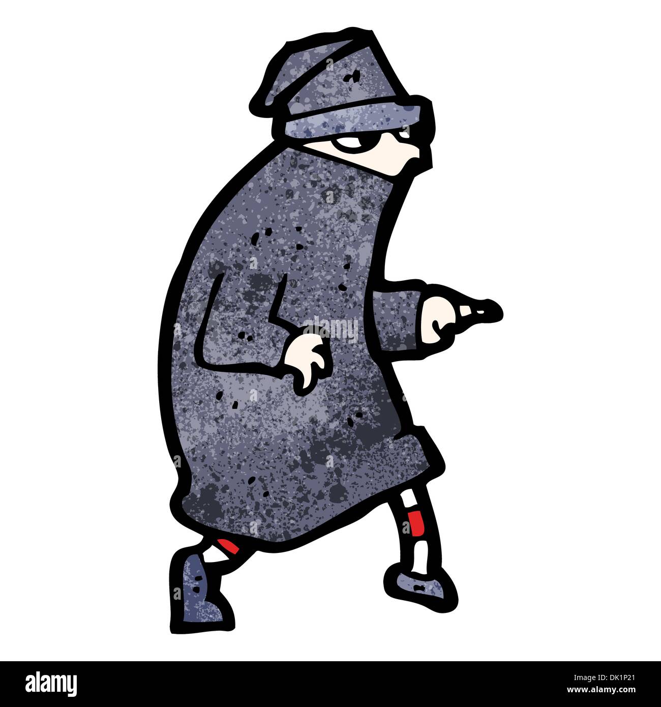 Retro-Cartoon mit Textur. Isolated on White. Stock Vektor