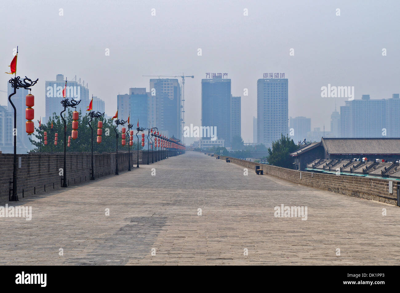 Xian Stadt Mauer, China Stockfoto