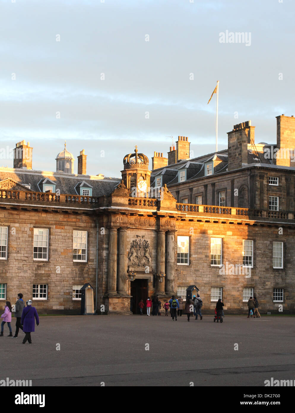 Außenseite des Holyrood Palace Edinburgh Schottland November 2013 Stockfoto