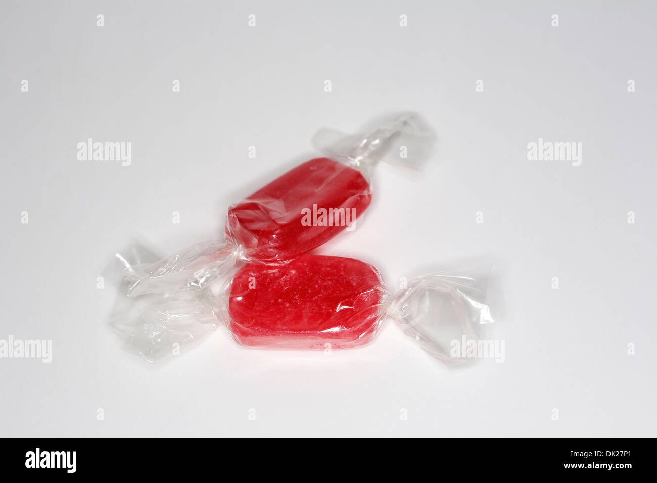 roten Bonbons eingewickelt Stockfoto