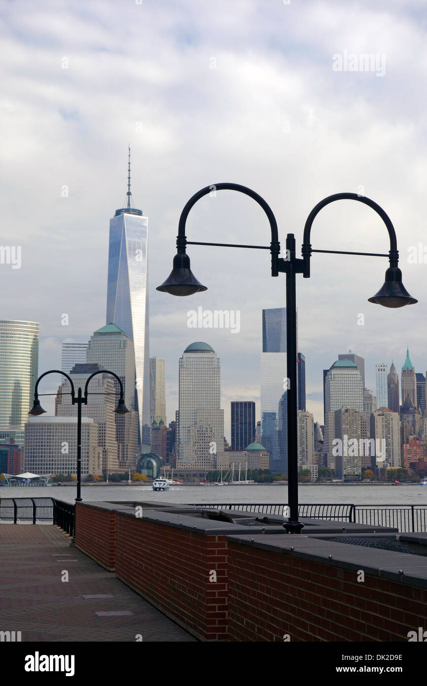 World Trade Towers aus New Jersey Stockfoto