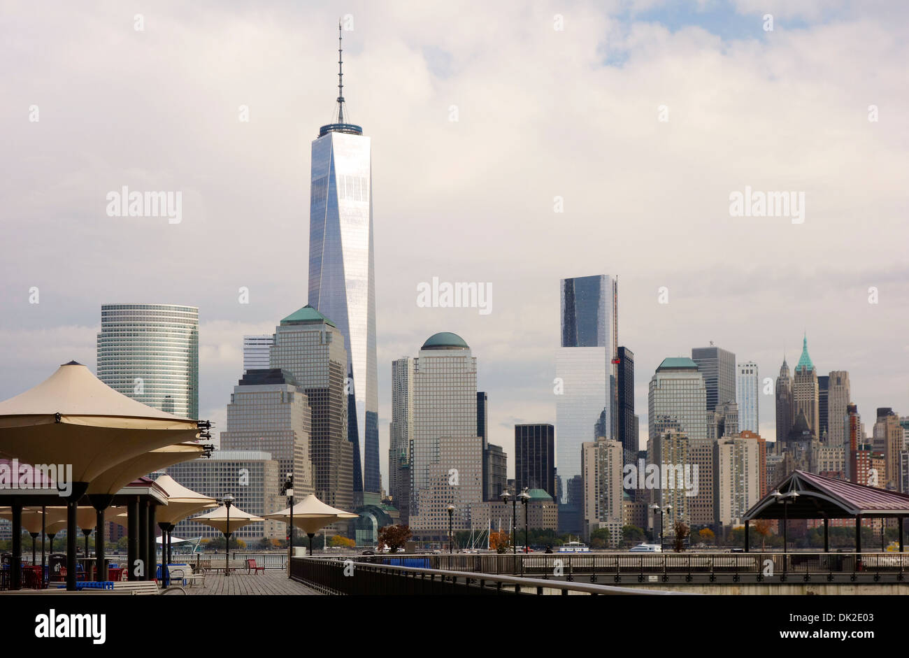 World Trade Towers aus New Jersey Stockfoto