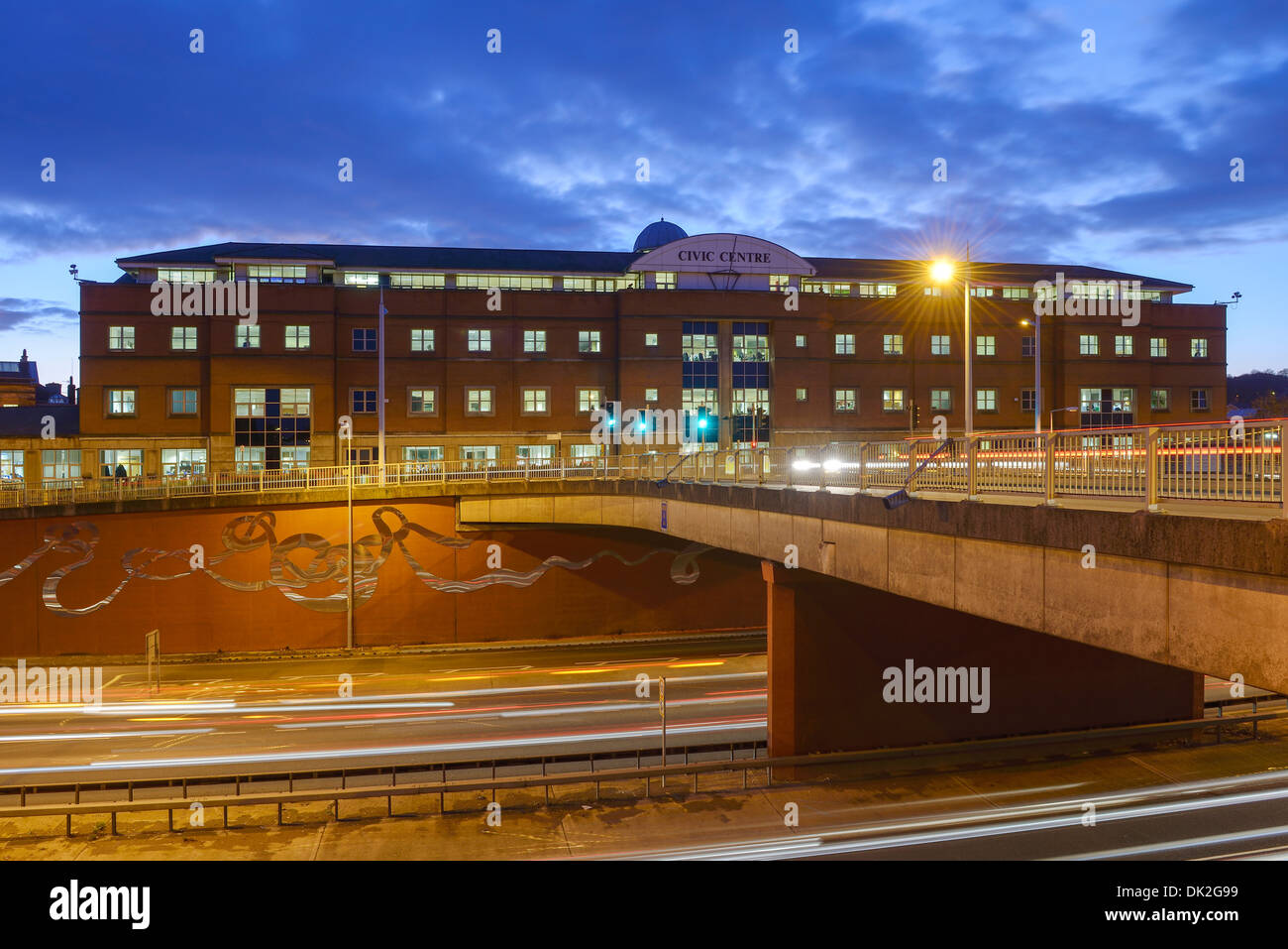 Die Gemeindeverwaltung Civic Centre in Stoke-on-Trent UK Stockfoto