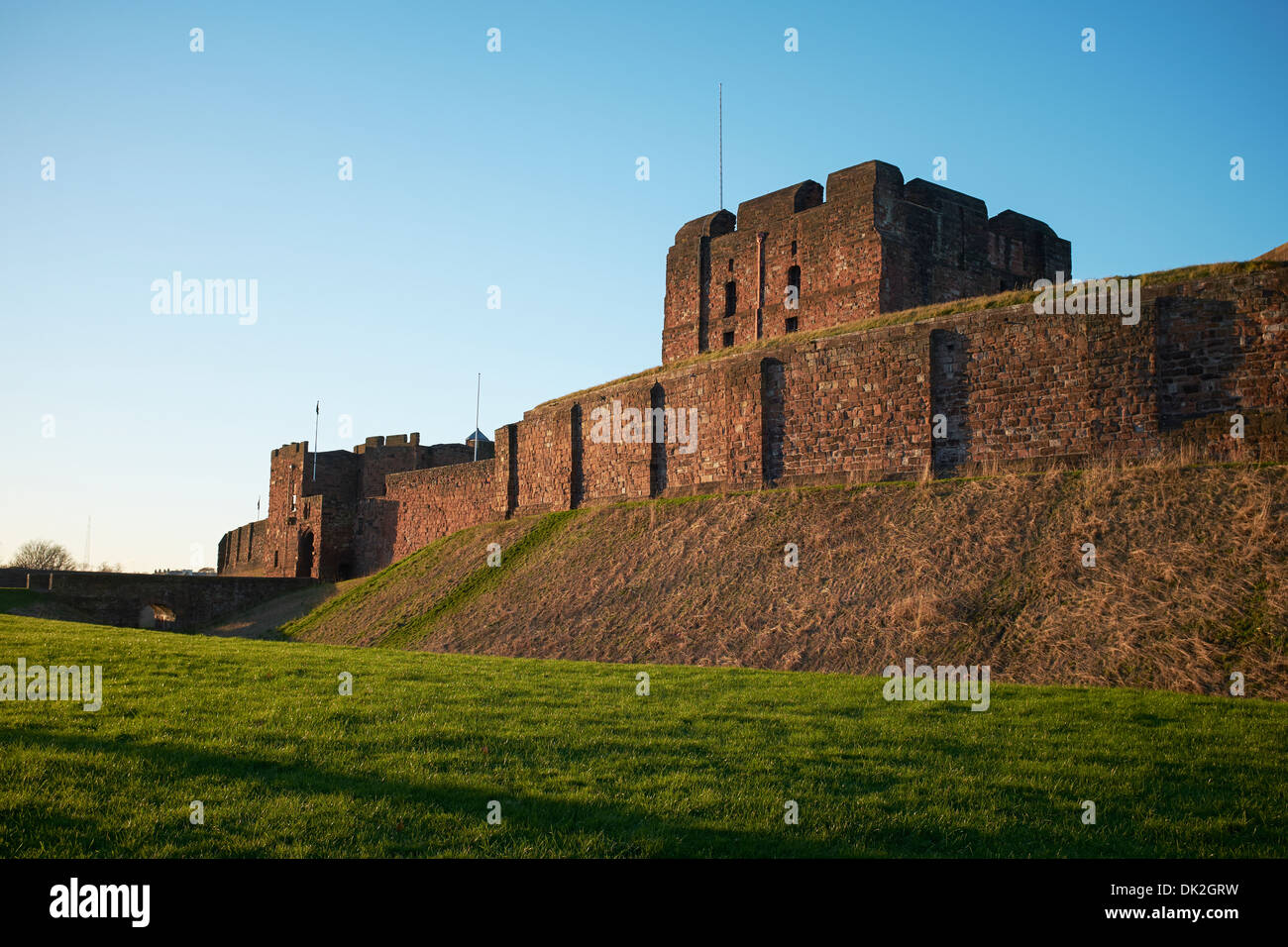 Das Schloss im Stadtzentrum von Carlisle UK Stockfoto