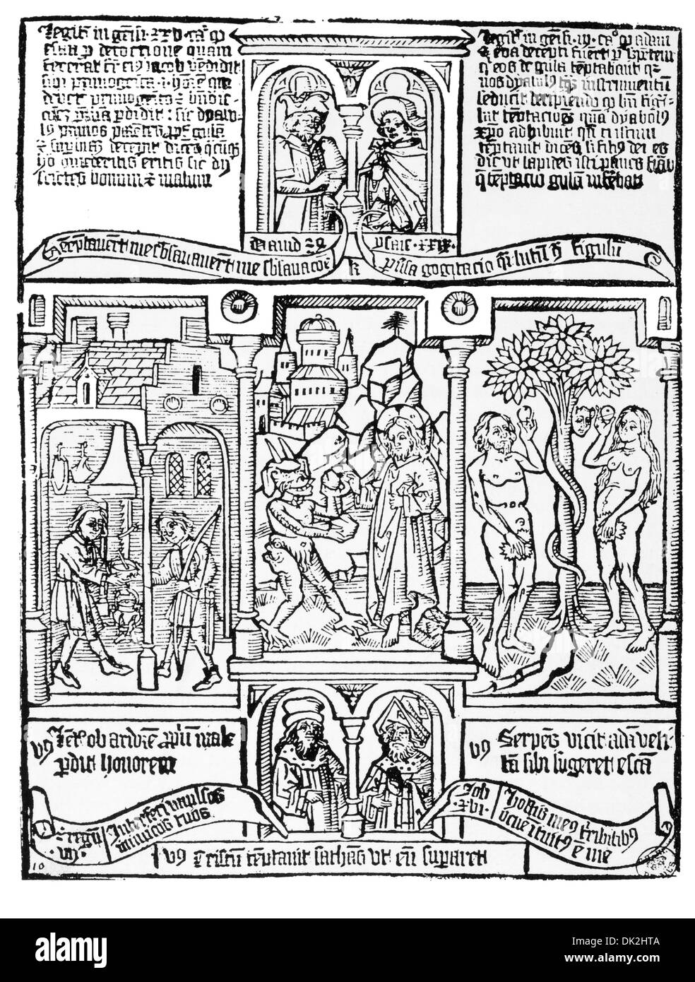 Frühen flämischen 1450c Biblia Pauperum Stockfoto