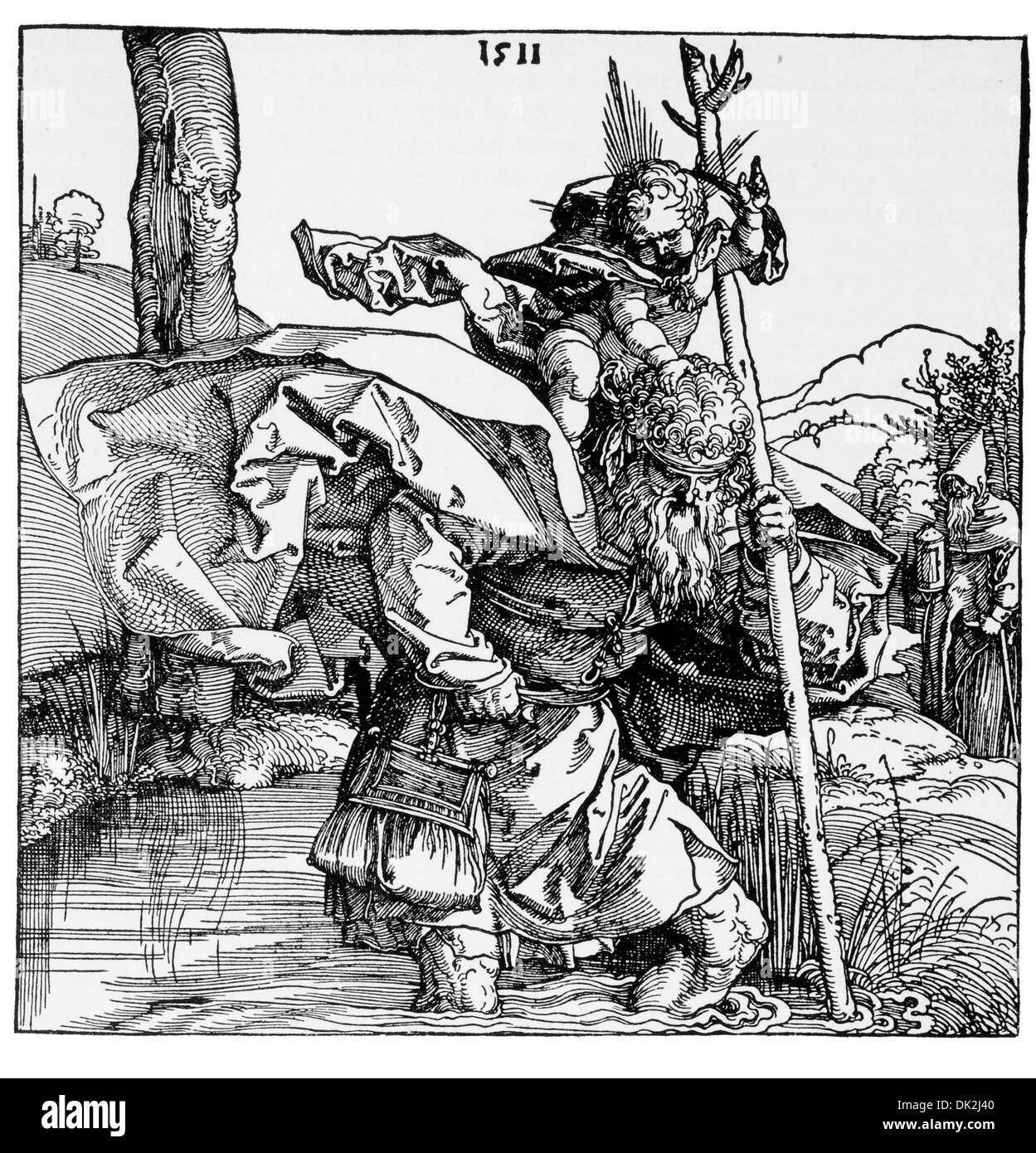 Albrecht Dürer: St.Christopher 1511 Stockfoto