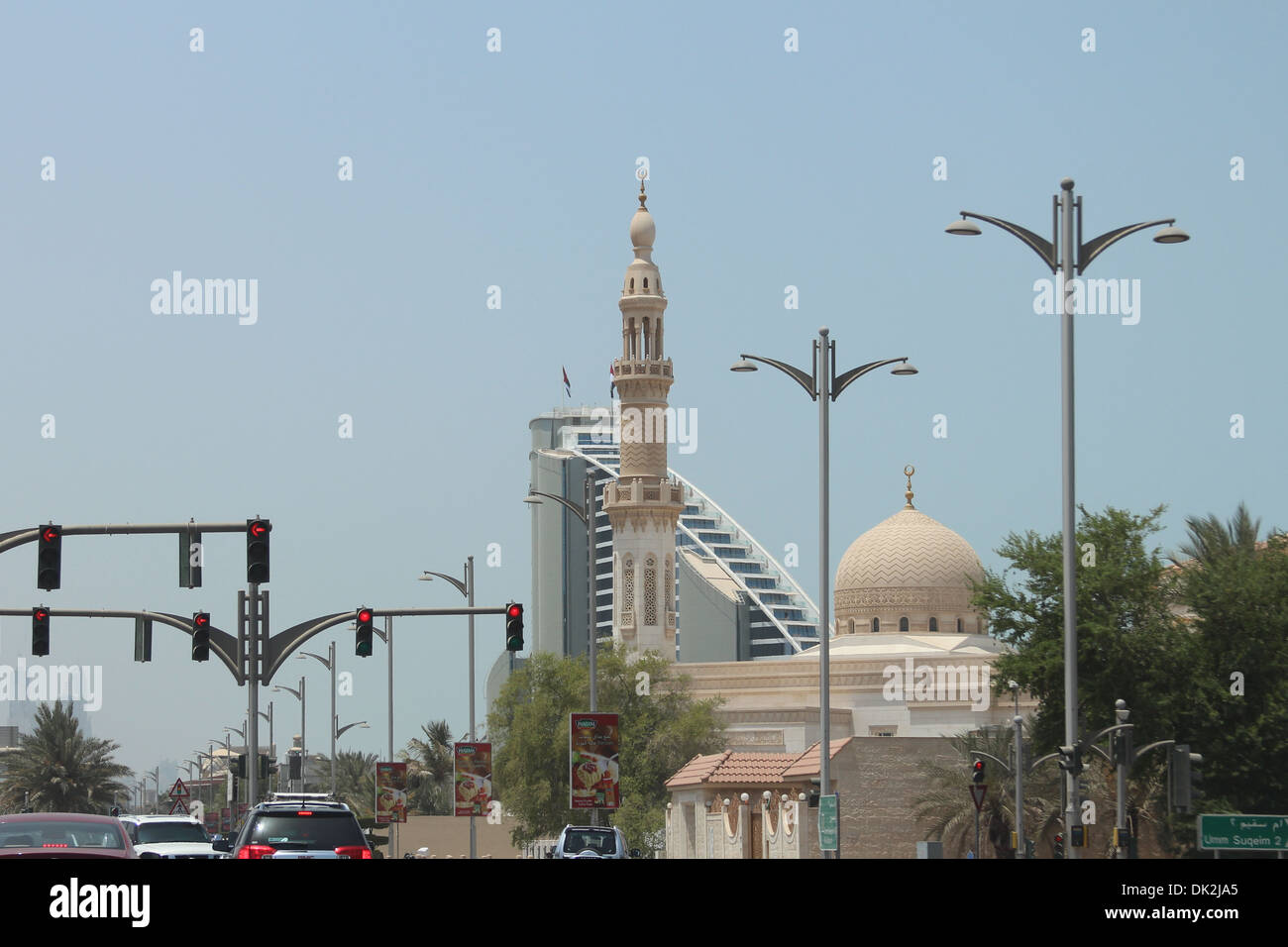 Dubai-Straßen und Verkehr Stockfoto