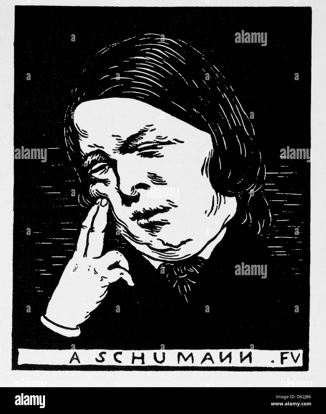 Félix Edouard Vallotton Porträt von Robert Schumann Stockfoto
