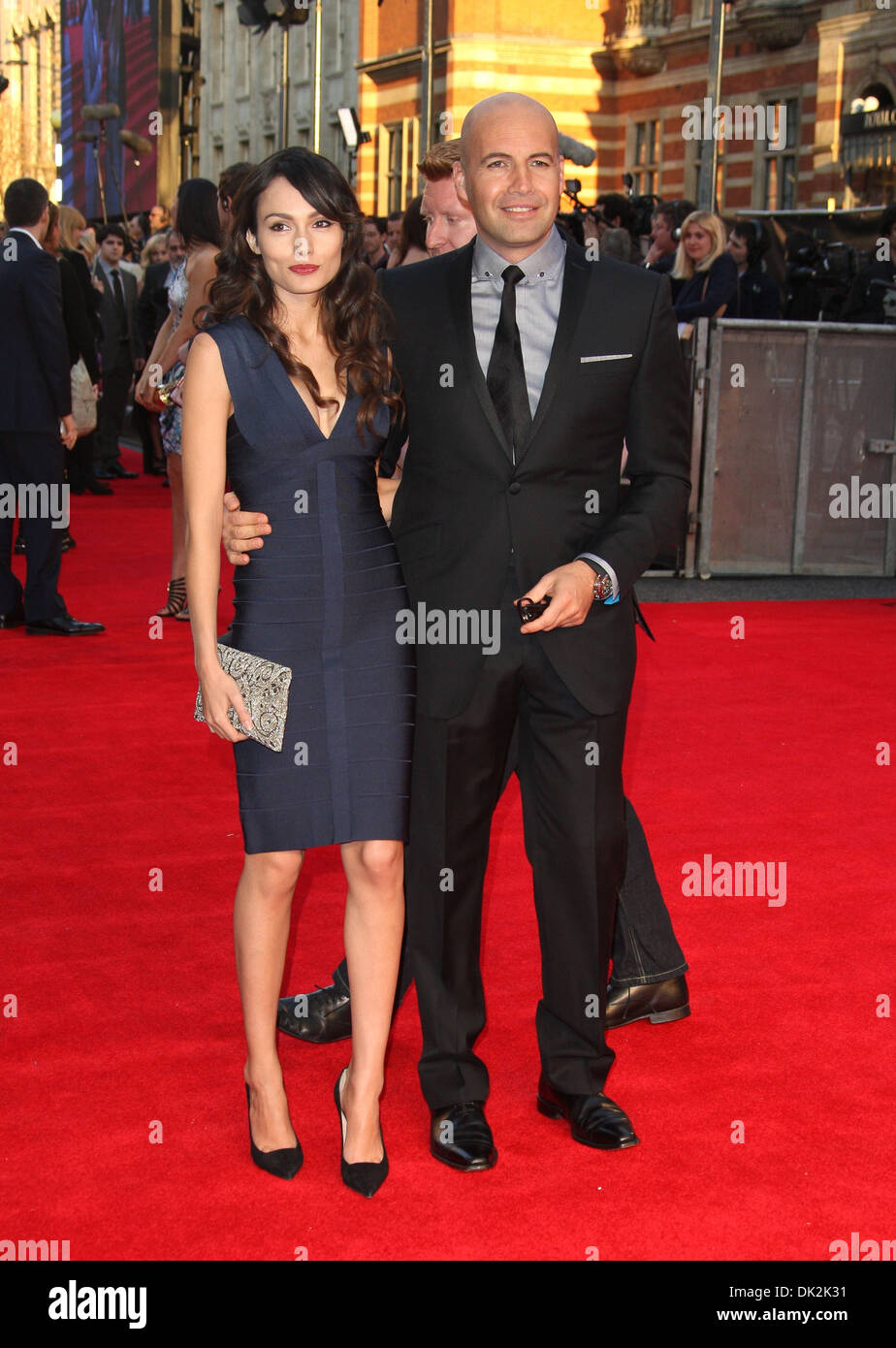 Billy Zane und Freundin Jasmina Hdagha Titanic 3D World Premiere statt an der Royal Albert Hall - Ankünfte London England- Stockfoto