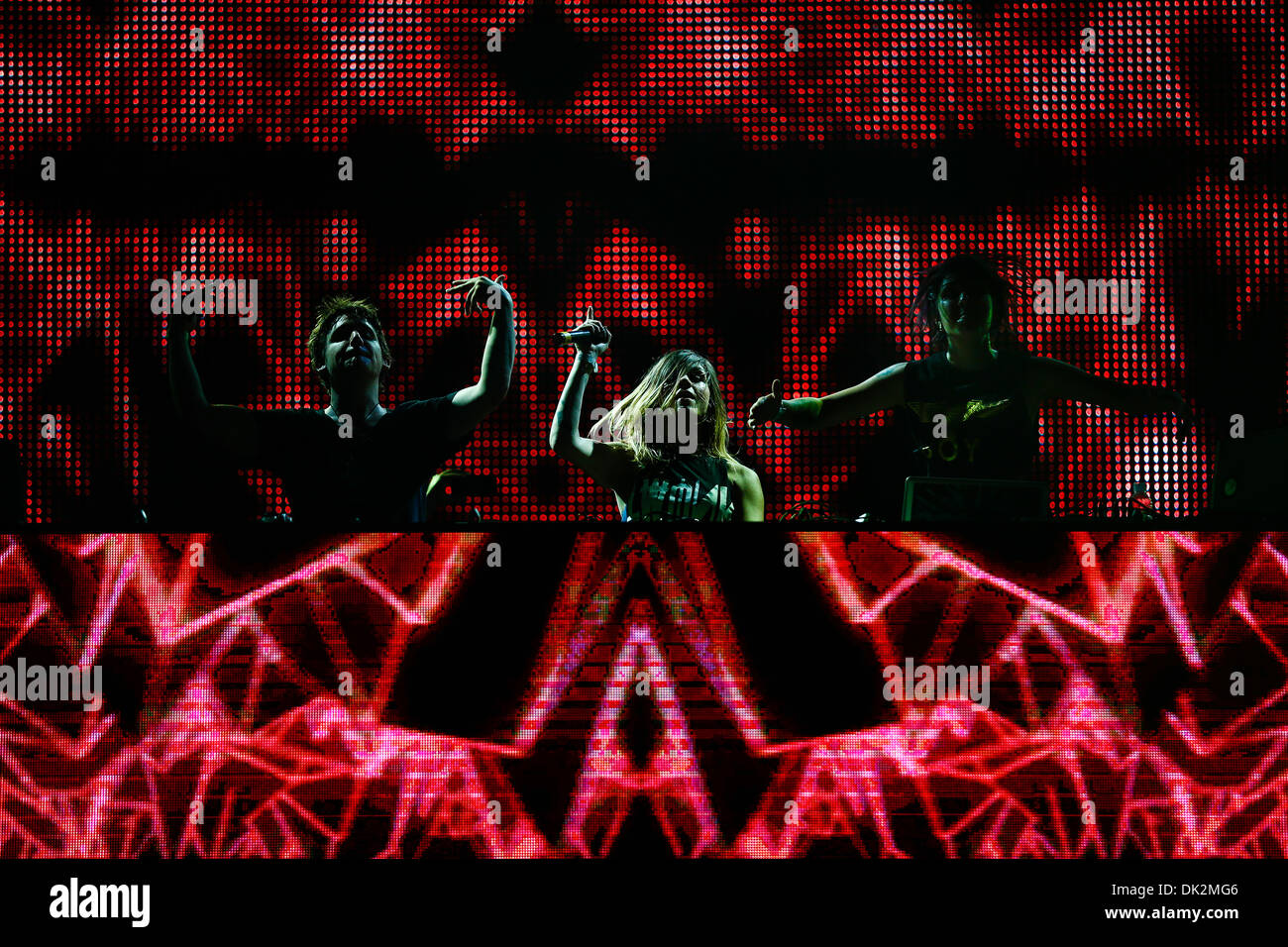 Krewella durchführen bei Ultra Music Festival Europa leben Stockfoto