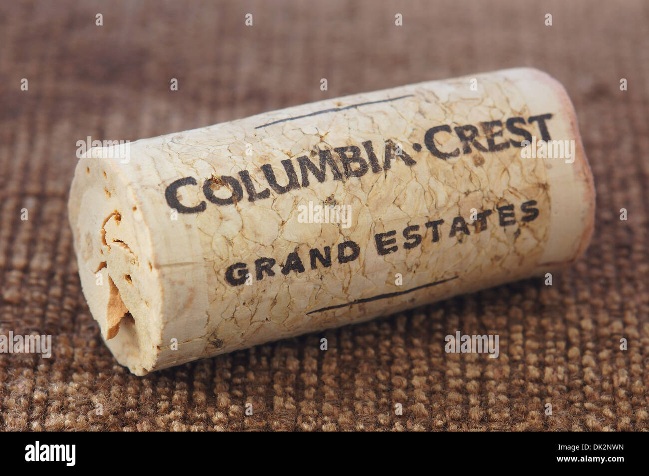 Columbia Crest Grand Estates Wein Korken Stockfoto