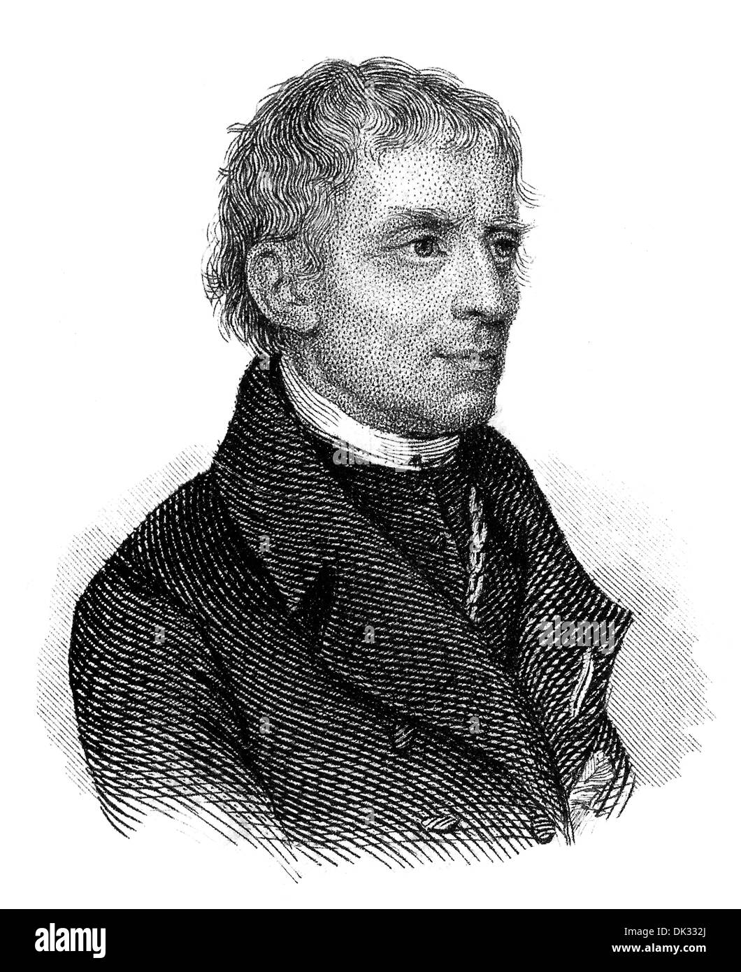 Porträt von Johann Ladislaus Pyrker oder Pyrker des Felsoe-Eoer, 1772-1847, ein österreichischer Dichter und römisch-katholischer Bischof Stockfoto