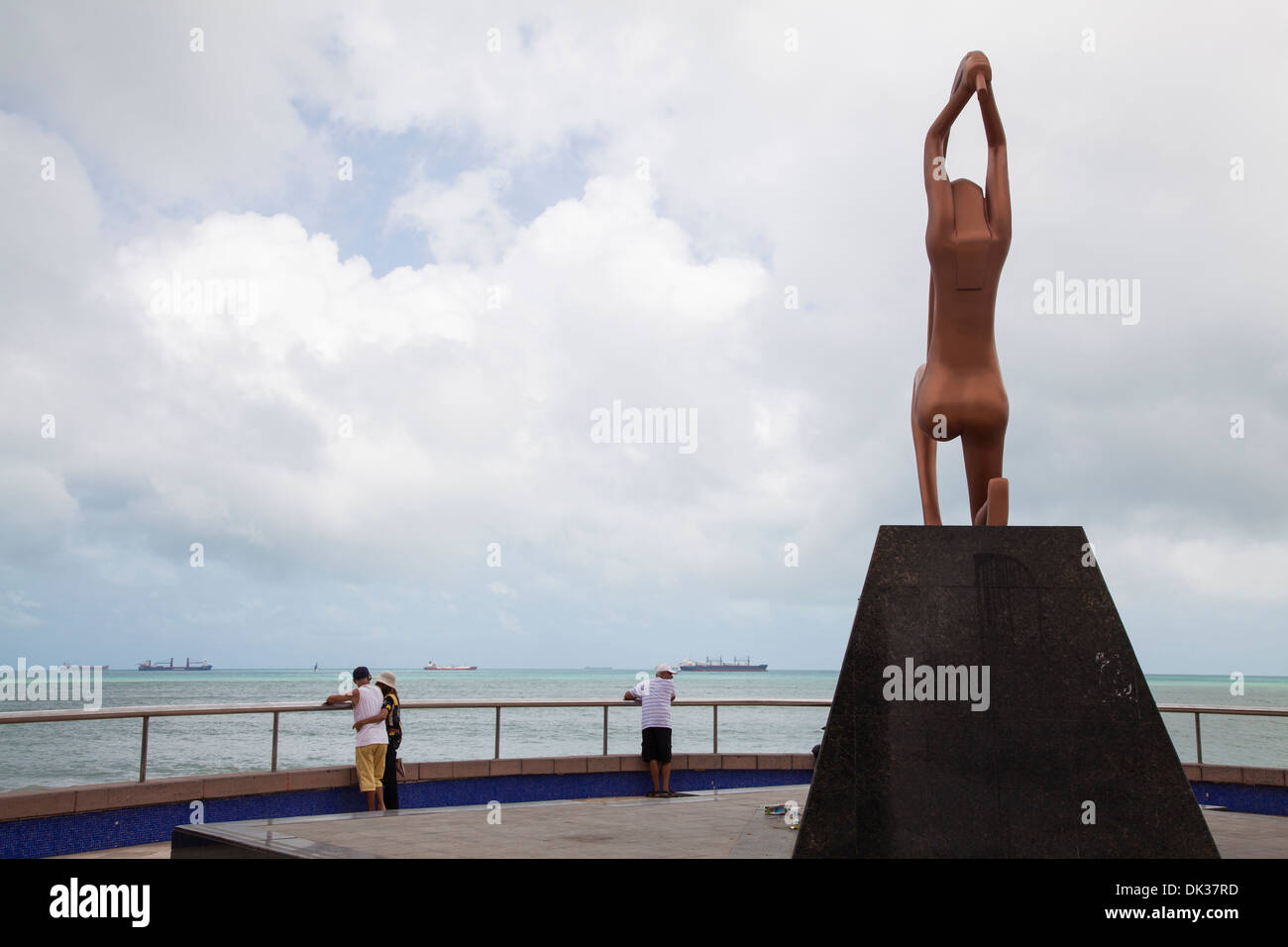 Iracema Statue, Praia do Iracema Promenade, Fortaleza, Brasilien. Stockfoto