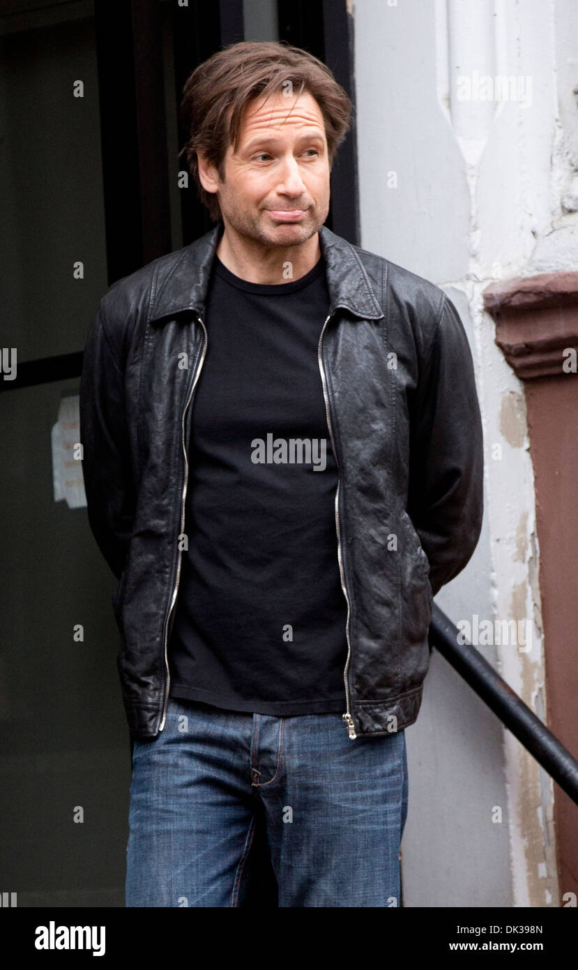 David Duchovny gesehen am Set von "Californication" in Manhattan New York City, USA - 20.04.12 Stockfoto