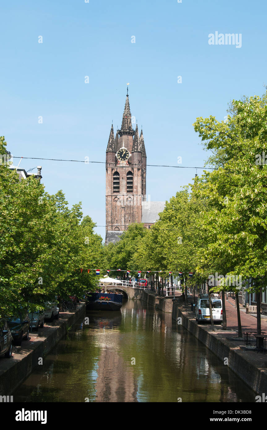 Delft in Holland aus dem berühmten Delfts blau statt Stockfoto