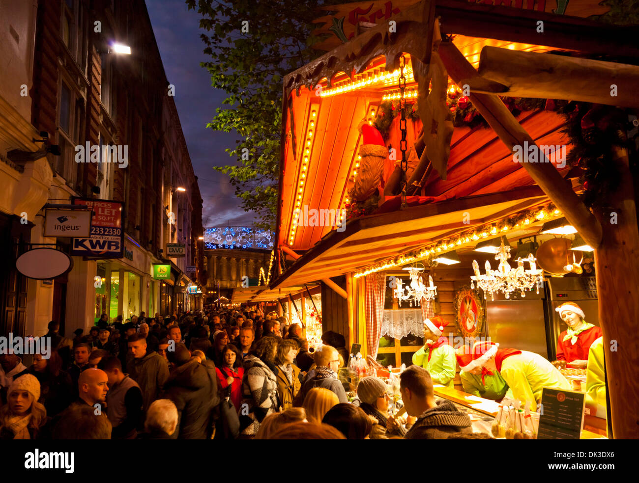 Birmingham Weihnachtsmarkt auch als Frankfurter Weihnachtsmarkt in Birmingham Birmingham West Midlands England UK GB EU Europa bekannt Stockfoto
