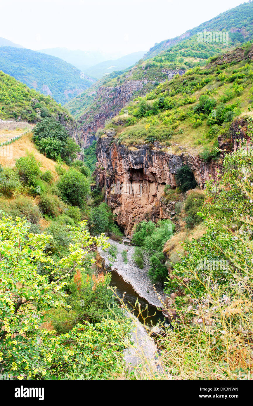 Querformat aus Höhe in Armenien. Stockfoto