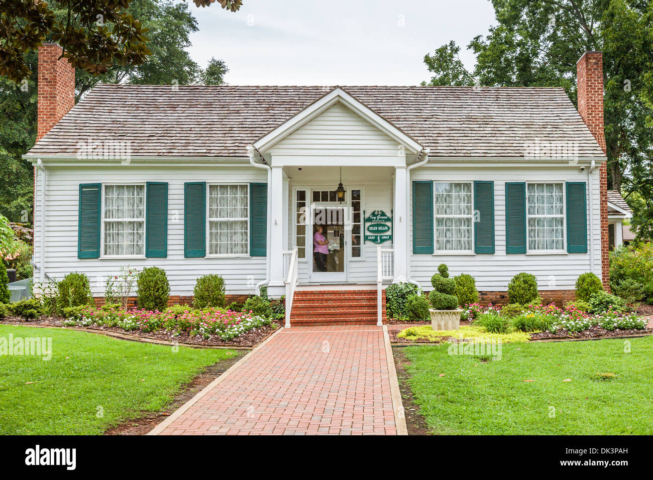 Haupthaus dient als Museum bei Ivy Green, der Geburtsort von Helen Keller in Tuscumbia, Alabama Stockfoto