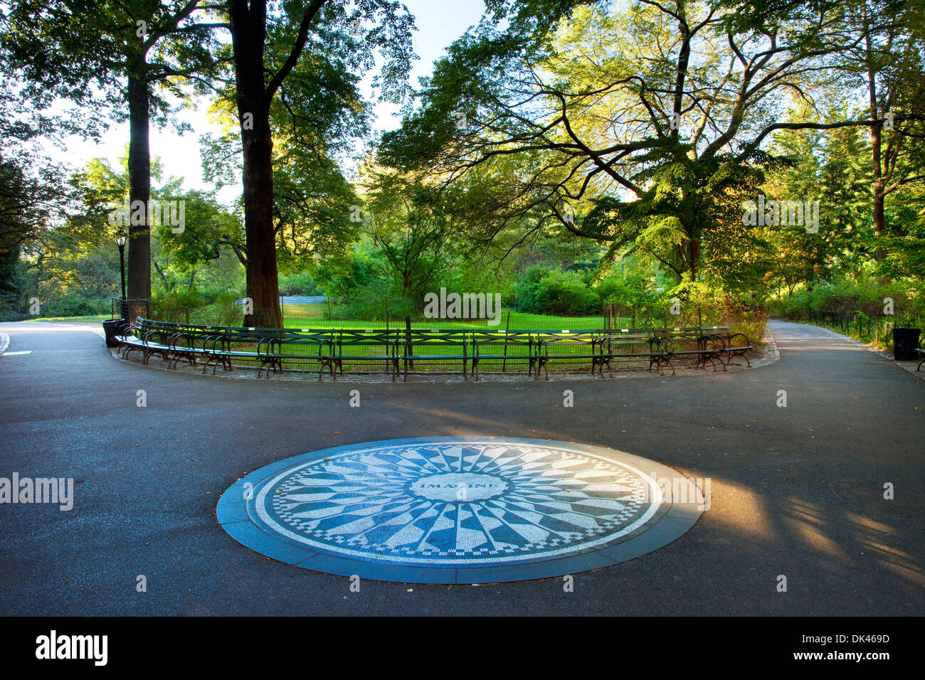 "Imagine" - John Lennon Memorial Mosaik in Strawberry Fields im Central Park in New York City, USA Stockfoto