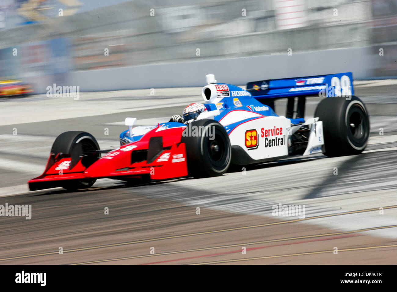 25. März 2011 - rund um St. Petersburg, Florida, USA - Graham Rahal (38) der Service Zentrale Chip Ganassi Racing während der Ausübung des Honda Grand Prix von St. Petersburg. (Kredit-Bild: © Lukas Johnson/Southcreek Global/ZUMApress.com) Stockfoto