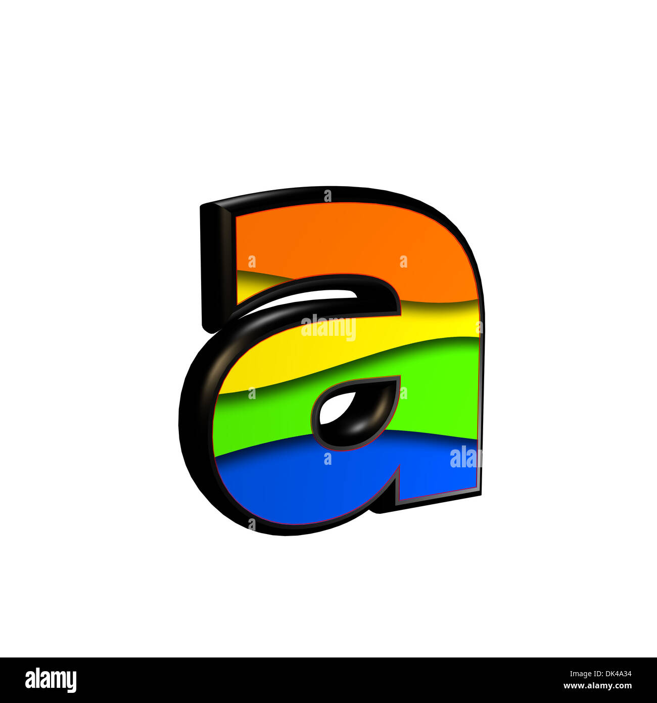 Brief mit Regenbogen Textur - A Stockfoto