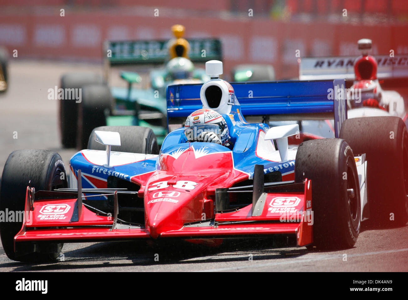 27. März 2011 - St. Petersburg, Florida, USA - IZOD IndyCar-Fahrer Graham Rahal der Service Zentrale Chip Ganassi Racing (38) während die Honda Grand Prix von St. Petersburg. (Kredit-Bild: © Lukas Johnson/Southcreek Global/ZUMApress.com) Stockfoto