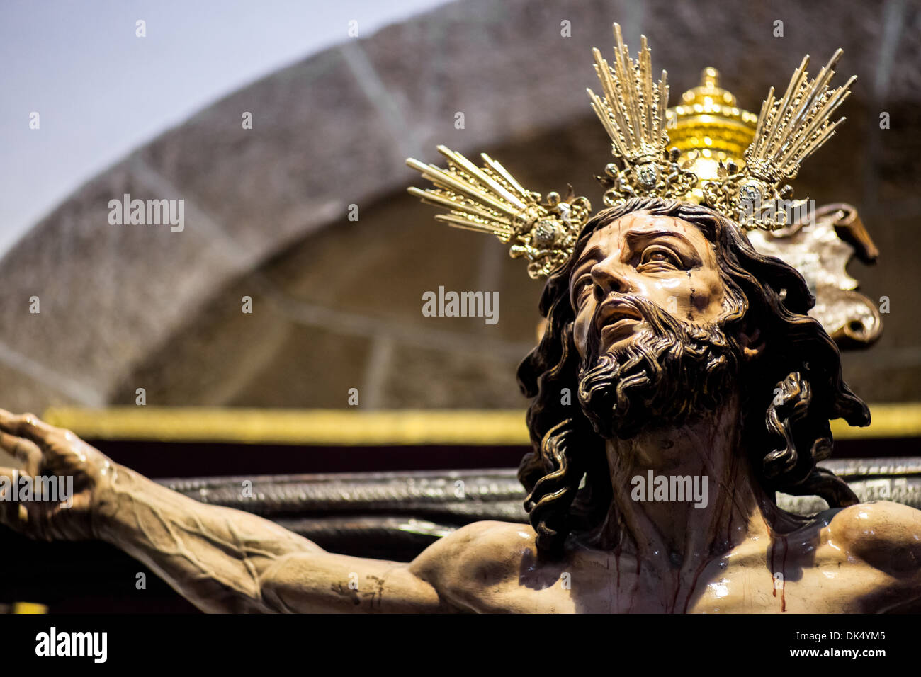Christus der Vergebung in der Pfarrei Kirche Santa Cruz, Cadiz, Spanien Stockfoto