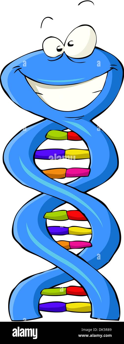 DNA auf einem weißen Hintergrund, Vektor-illustration Stock Vektor